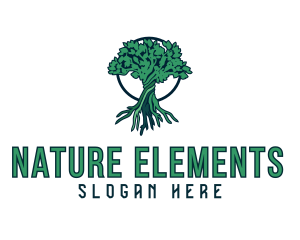 Natural Tree Plant  logo design