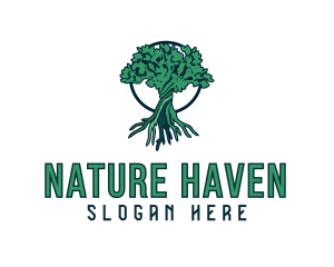 Natural Tree Plant  logo design