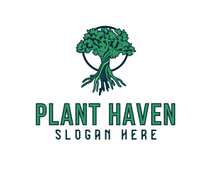 Natural Tree Plant  logo design