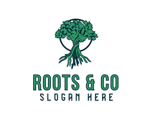 Natural Tree Plant  logo design