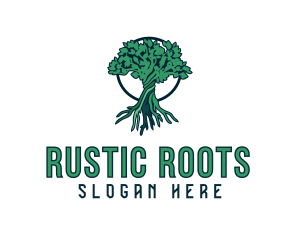 Natural Tree Plant  logo design