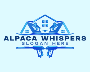 Roof Power Wash Cleaning logo design