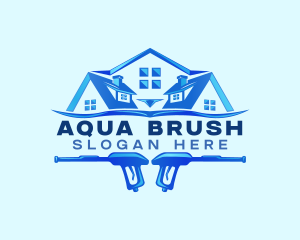 Roof Power Wash Cleaning logo design