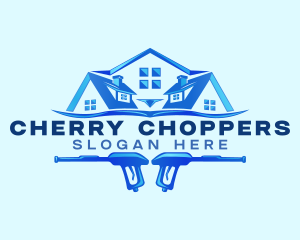 Roof Power Wash Cleaning logo design