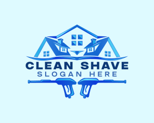 Roof Power Wash Cleaning logo design