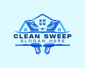 Roof Power Wash Cleaning logo design