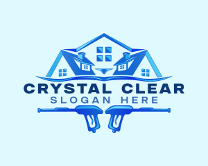 Roof Power Wash Cleaning logo design