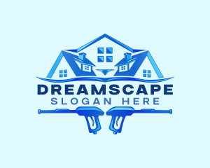 Roof Power Wash Cleaning logo design