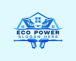 Roof Power Wash Cleaning logo design