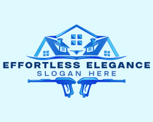 Roof Power Wash Cleaning logo design