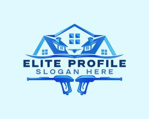 Roof Power Wash Cleaning logo design