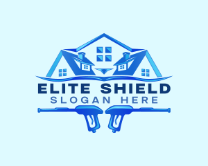 Roof Power Wash Cleaning logo design