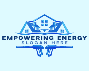 Roof Power Wash Cleaning logo design