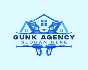 Roof Power Wash Cleaning logo design