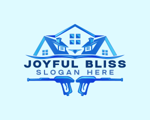 Roof Power Wash Cleaning logo design