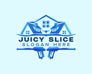 Roof Power Wash Cleaning logo design