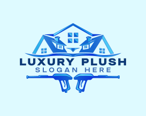 Roof Power Wash Cleaning logo design