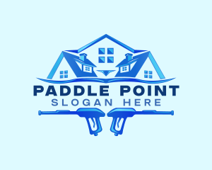 Roof Power Wash Cleaning logo design