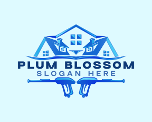 Roof Power Wash Cleaning logo design