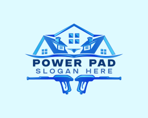 Roof Power Wash Cleaning logo design