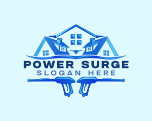 Roof Power Wash Cleaning logo design