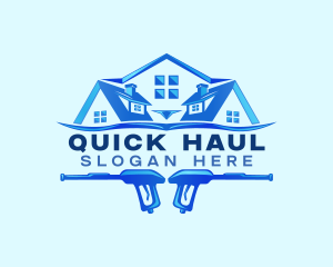 Roof Power Wash Cleaning logo design