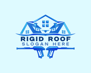 Roof Power Wash Cleaning logo design