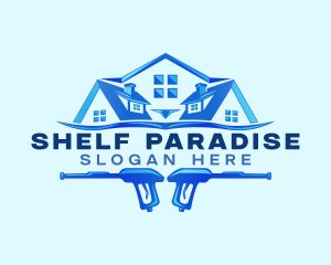 Roof Power Wash Cleaning logo design