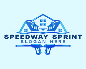 Roof Power Wash Cleaning logo design