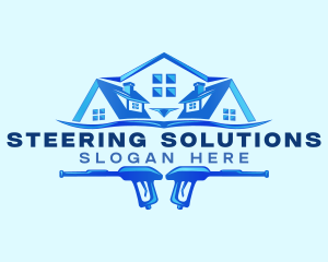 Roof Power Wash Cleaning logo design