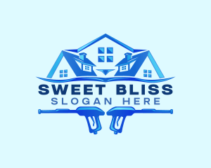 Roof Power Wash Cleaning logo design