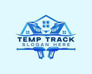 Roof Power Wash Cleaning logo design