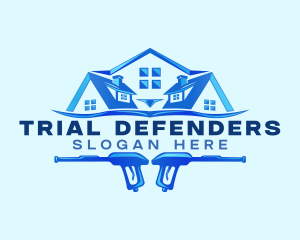 Roof Power Wash Cleaning logo design