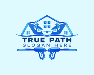 Roof Power Wash Cleaning logo design