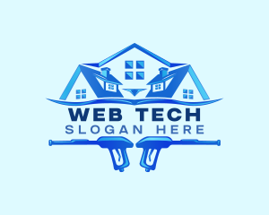 Roof Power Wash Cleaning logo design