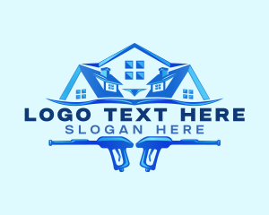 Clean - Roof Power Wash Cleaning logo design