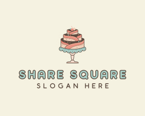 Sweet Cake Dessert logo design