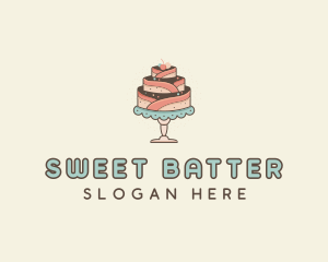 Sweet Cake Dessert logo design