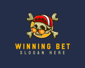 Casino Gambling Skull  logo design