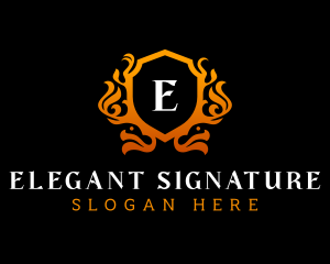 Luxury Ornamental Crest logo design