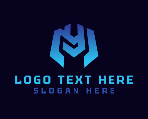 Modern Metallic Shield Logo