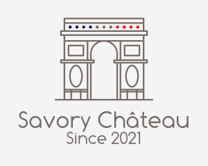 French Arch Landmark logo design