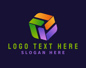 Startup - Gradient Abstract Startup Cube logo design