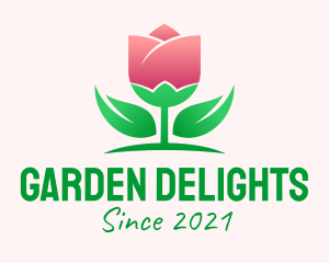 Rose Garden Flower logo design