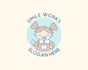 Smiling Girl Dentist logo design