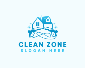 Pressure Washer Hygiene Sanitation  logo design