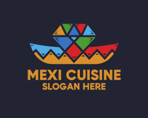 Diamond Mexican Hat logo design