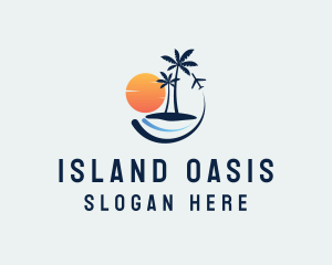 Travel Island Resort logo design