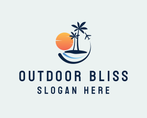 Travel Island Resort logo design