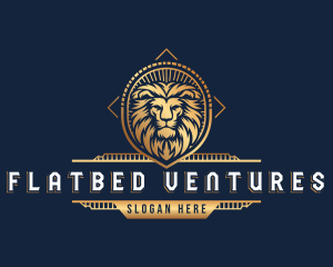 Lion Shield Crest logo design